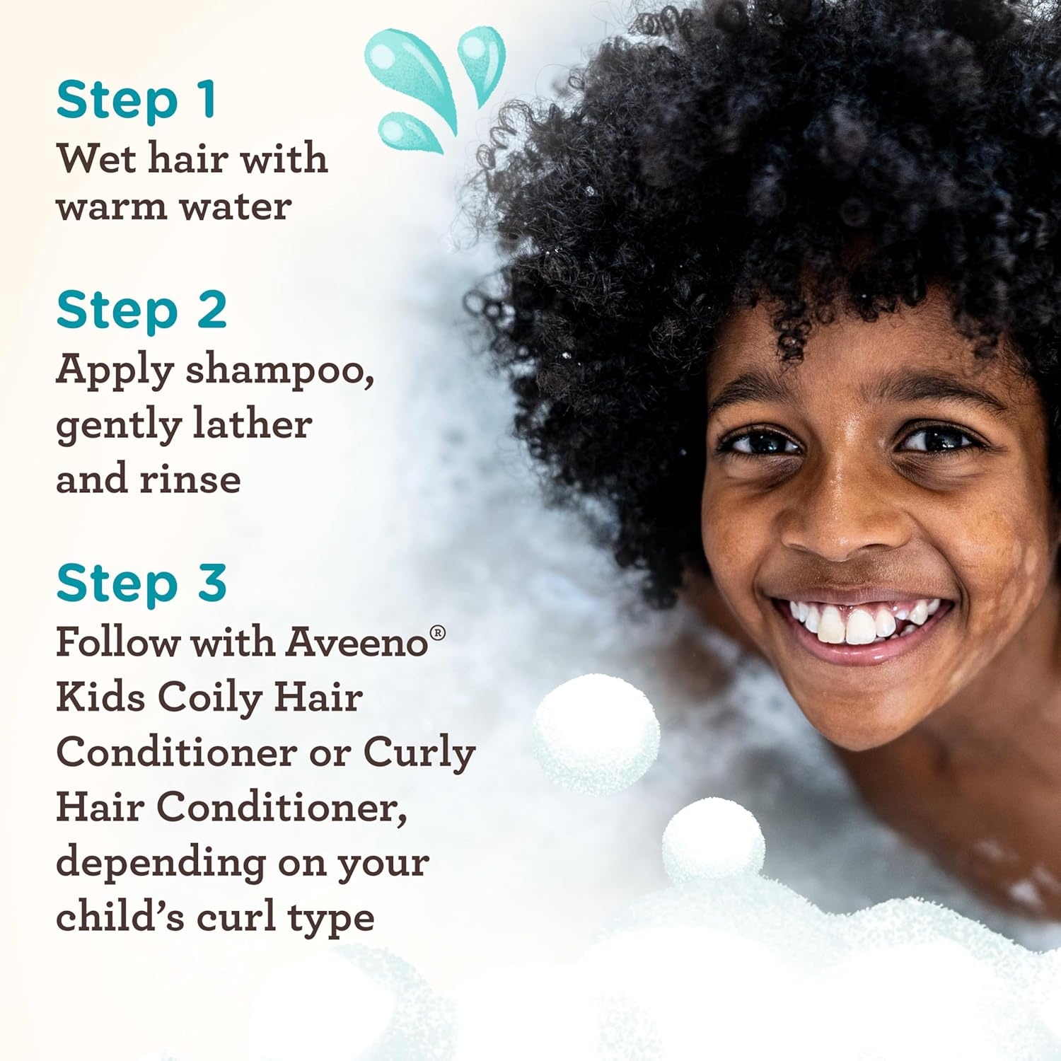 image:imageAveeno Kids Curly amp Coily Hair Shampoo Hydrating Shampoo for Type 3 amp 4 Hair Kids Curly Hair Products suitable for Sensitive Scalps with Oat Extract amp Shea Butter ParabenFree 12 fl ozGentle Scent