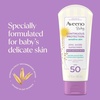 image:imageAveeno Baby Continuous Protection Zinc Oxide SPF 50 Sunscreen for Babies with Sensitive Skin Broad Spectrum Sun Protection TearFree Sweat amp WaterResistant No added Parabens 3 Fl Oz