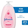 image:imageJohnsons Baby lotion with coconut oil aloe vera amp vitamin b5 72 hour hydration gentle baby moisturizer hypoallergenic safe for newborns helps protect from dryness 271 fl ozCoconut