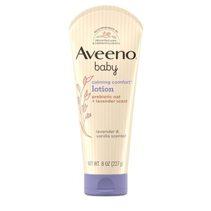 image:imageAveeno Baby Calming Comfort Moisturizing Body Lotion with Relaxing Lavender amp Vanilla Scents NonGreasy Baby Lotion Nourishing Prebiotic Oatmeal Paraben amp PhthalateFree 18 fl oz8 Fl Oz Pack of 1