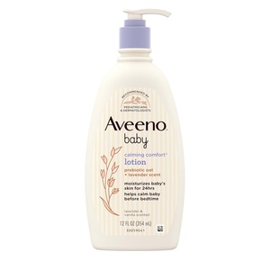 image:imageAveeno Baby Calming Comfort Moisturizing Body Lotion with Relaxing Lavender amp Vanilla Scents NonGreasy Baby Lotion Nourishing Prebiotic Oatmeal Paraben amp PhthalateFree 18 fl oz12 Fl Oz Pack of 1