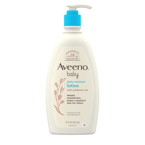 image:imageAveeno Baby Daily Moisture Body Lotion for Sensitive Skin Hypoallergenic Moisturizing Baby Lotion with Nourishing Oat to Deeply Moisturize Babys Skin FragranceFree 18 fl oz 2 Pack18 Fl Oz Pack of 1