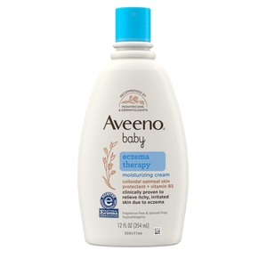 image:imageAveeno Baby Eczema Therapy Moisturizing Cream Natural Colloidal Oatmeal amp Vitamin B5 Baby Cream for Dry Itchy Irritated Skin Due to Eczema Paraben amp SteroidFree 12 fl oz12 Fl Oz Pack of 1