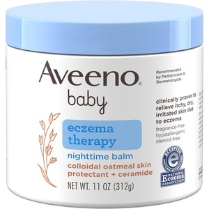 image:imageAveeno Baby Eczema Therapy Nighttime Body Balm Moisturizing Eczema Balm for Babies with Colloidal Oat amp Ceramide Soothes Dry Itchy Skin Hypoallergenic Fragrance amp Steroid Free 11 oz11 Ounce Pack of 12