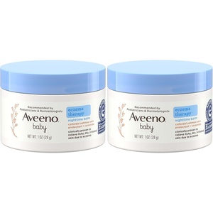 image:imageAveeno Baby Eczema Therapy Nighttime Body Balm Moisturizing Eczema Balm for Babies with Colloidal Oat amp Ceramide Soothes Dry Itchy Skin Hypoallergenic Fragrance amp Steroid Free 11 oz1 Ounce Pack of 2