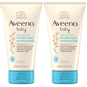 image:imageAveeno Baby Healthy Start Nourishing Newborn Balm Hypoallergenic Baby Skin Balm with Prebiotic Oat Leaves a Nourishing Layer to Care for Newborn Skin FragranceFree 5 oz5 Ounce Pack of 2