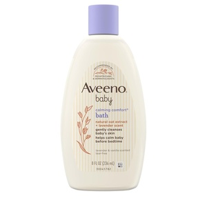 image:imageAveeno Baby Nighttime Calming Comfort Bath Baby Body Wash for Skin amp Hair with Natural Oat Extract Soothing Lavender amp Vanilla Scent TearFree Formula No Added Parabens amp Phthalates 18 Fl Oz8 Fl Oz Pack of 1