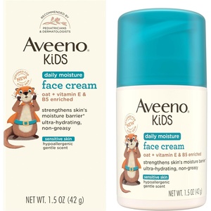 image:imageAveeno Kids Daily Moisture Face Cream with Oat Vitamin E amp B5 Moisturizing Cream for Kids Sensitive Facial Skin Strengthen Skins Moisture Barrier UltraHydrating NonGreasy Travel Size 15 oz