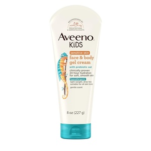 image:imageAveeno Sensitive Skin Face amp Body Gel Cream for Kids with Prebiotic Oat Clinically Proven 24 Hour Hydration for Soft Skin Quick Drying and Lightweight Hypoallergenic 8 oz8 Ounce Pack of 1