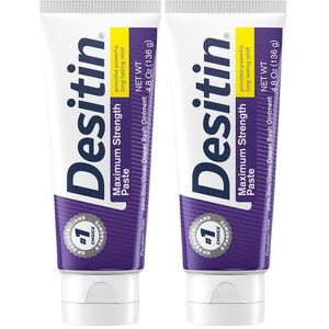 image:imageDesitin Maximum Strength Baby Diaper Rash Cream 40 Zinc Oxide for Treatment Relief amp Prevention Hypoallergenic Phthalate amp ParabenFree Paste Protects Skin For Up To 12 Hours 16 oz48 Ounce Pack of 2